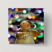 Button voor kerstmis Happy Angel (Voorkant)