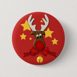 Button voor kerstrenrendieren Rudolph