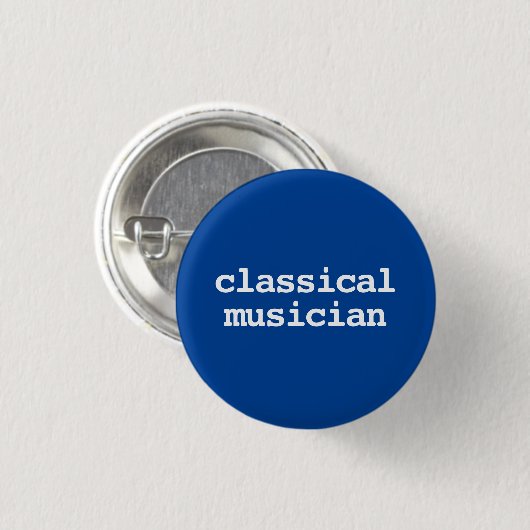 Button voor klassieke muziektypografie (Voorkant /achterkant)