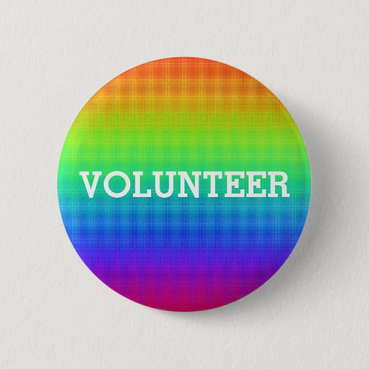 Button voor kleurrijke regenboogvrijwilligers (Voorkant)