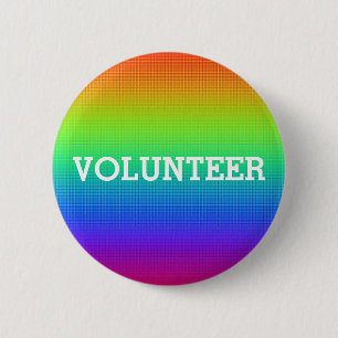 Button voor kleurrijke regenboogvrijwilligers