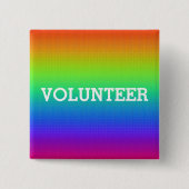 Button voor kleurrijke regenboogvrijwilligers (Voorkant)