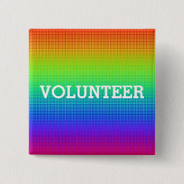 Button voor kleurrijke regenboogvrijwilligers