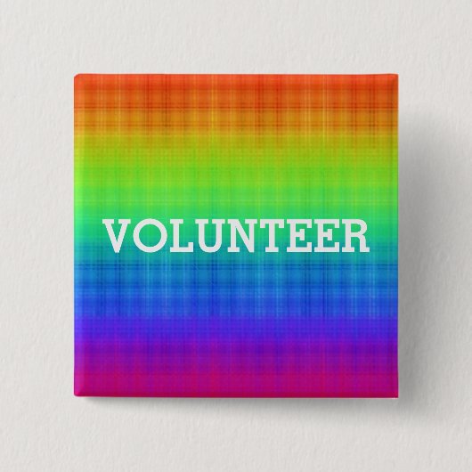 Button voor kleurrijke regenboogvrijwilligers (Voorkant)