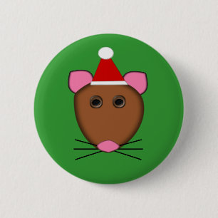 Button voor prettige kerstmuis