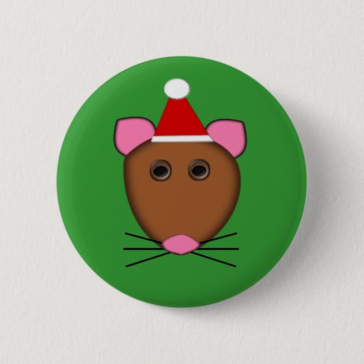 Button voor prettige kerstmuis (Voorkant)