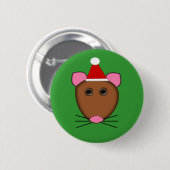 Button voor prettige kerstmuis (Voorkant /achterkant)
