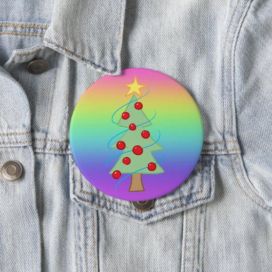 Button voor regenboogkerstbomen (In situ)