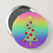 Button voor regenboogkerstbomen (Voorkant /achterkant)