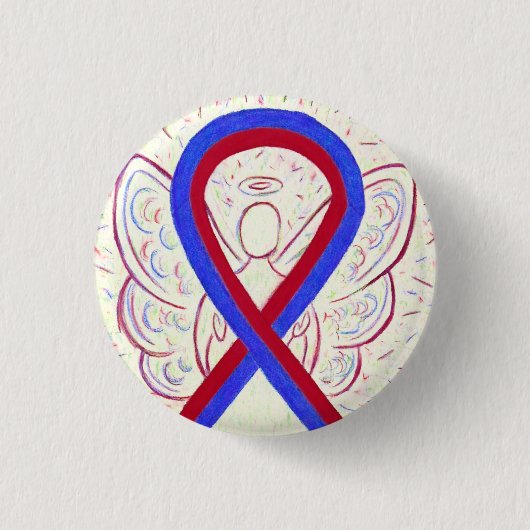 Button voor rode en blauwe lint (Voorkant)