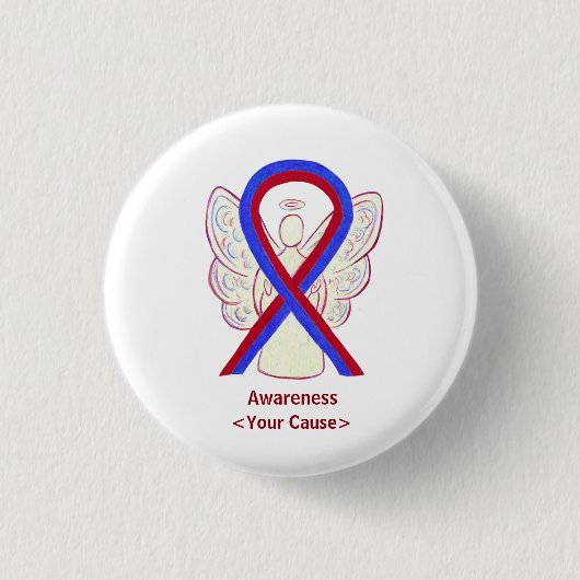 Button voor rode en blauwe lint (Voorkant)