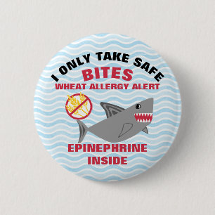 Button voor Shark Wheat Allergy Alert