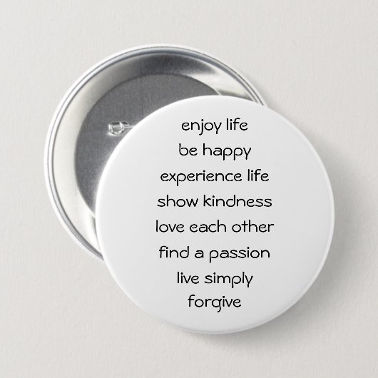 Button voor Spiritueel bericht over het pad van he (Voorkant /achterkant)