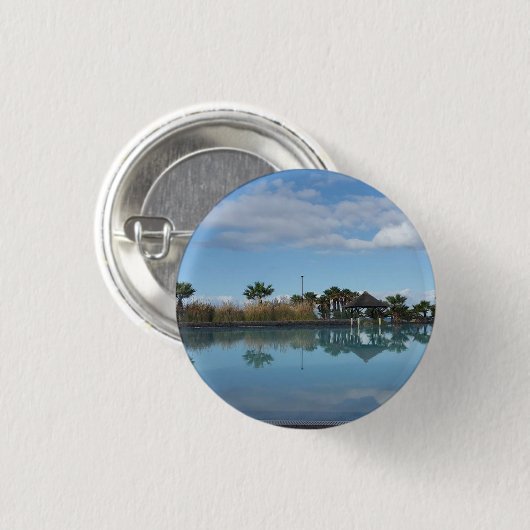 Button voor Tenerife Poolside Uitzicht (Voorkant /achterkant)