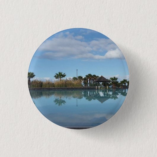 Button voor Tenerife Poolside Uitzicht (Voorkant)