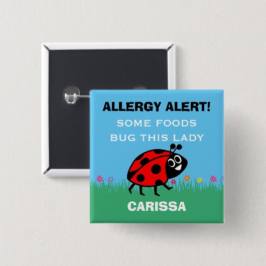 Button voor voedingsallergie aanpassen (Voorkant /achterkant)