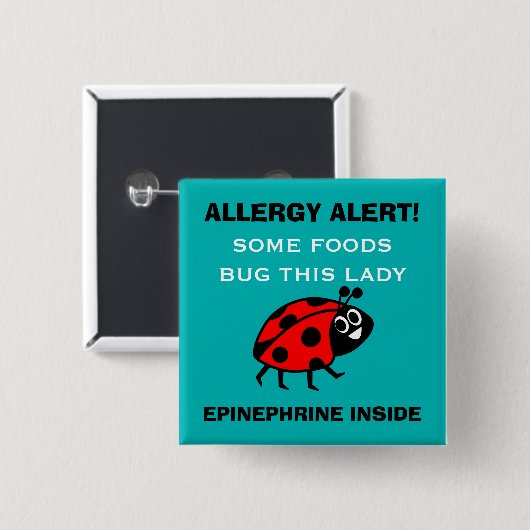 Button voor voedingsallergie aanpassen (Voorkant /achterkant)