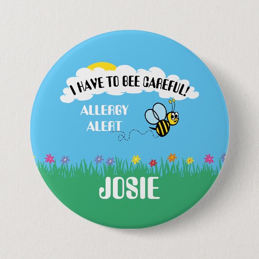 Button voor voedselallergie (Voorkant)