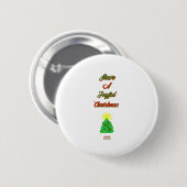 Button voor vrolijke kerstronde (Voorkant /achterkant)