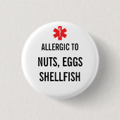 Button voor waarschuwingen voor allergie (Voorkant)