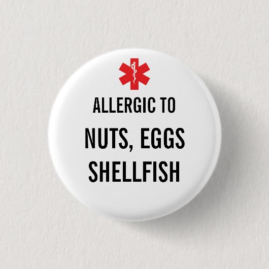 Button voor waarschuwingen voor allergie (Voorkant)