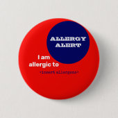 Button voor waarschuwingen voor allergie (Voorkant)