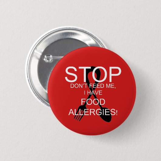 Button voor waarschuwingen voor allergie (Voorkant /achterkant)