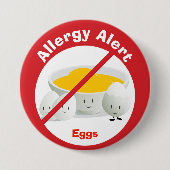 Button voor waarschuwingen voor allergie | Eieren (Voorkant)