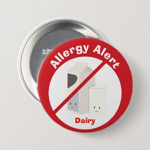 Button voor waarschuwingen voor allergie   Melk