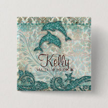 Button voor weddenschapsnaam Sparkle Dolphins Blau