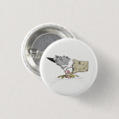 Button voor zeegleeuw | Funny Bird Illustration (Voorkant /achterkant)