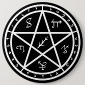 Button voor zegels - wit op zwart (Voorkant)