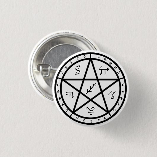 Button voor zegels - zwart op wit (Voorkant /achterkant)