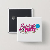 Button: vrijgezellenfeest vierkante button 5,1 cm (Voorkant /achterkant)