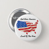 Button VS Vlag God Bless Amerika (Voorkant /achterkant)