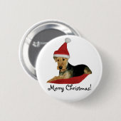 Button Weihnachten "Airedale Terrier" (Voorkant /achterkant)