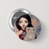 Button "Winged Ferret" (Voorkant /achterkant)