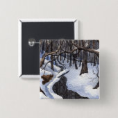 Button winterlandschap (Voorkant /achterkant)