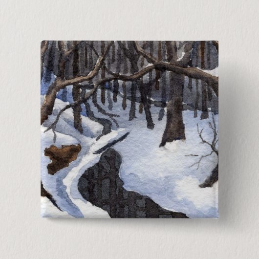 Button winterlandschap (Voorkant)