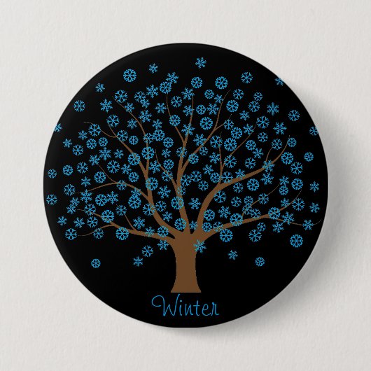 Button wintersopflake (Voorkant)