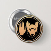 Button Wolf Native Art Metis Flag (Voorkant /achterkant)