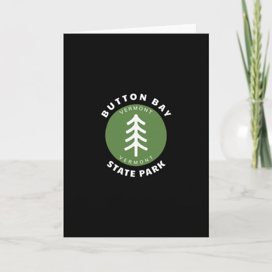 Button Y State Park Vermont Vt Bos Boom Dge Kaart (Voorkant)