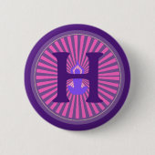 Button - Yoga Zen - Gepersonaliseerd - Voeg Initia (Voorkant)
