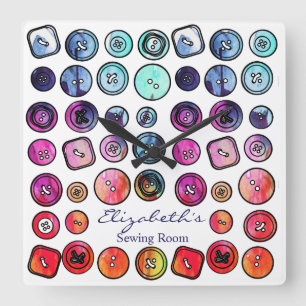 Button zaaigoed vierkante klok