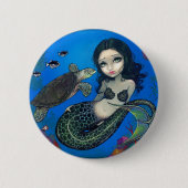 Button "Zee Turtle Mermaid" (Voorkant)