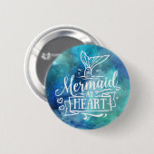 Button - Zeemeermin op hart (Voorkant /achterkant)