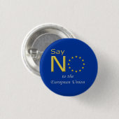 Button Zeg nee tegen de EU (Voorkant /achterkant)