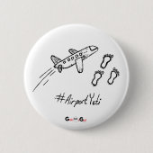 Buttonnen "Airport Yeti" Ronde Button 5,7 Cm (Voorkant)