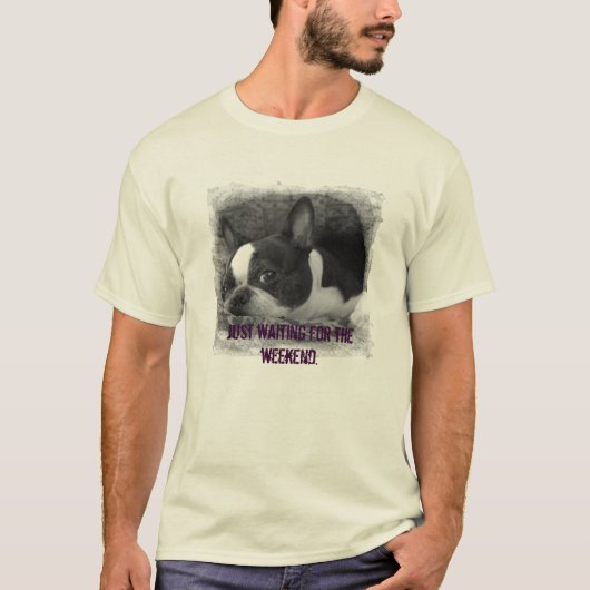 Buttonnen, alleen maar wachten op het weekend. t-shirt (Voorkant)