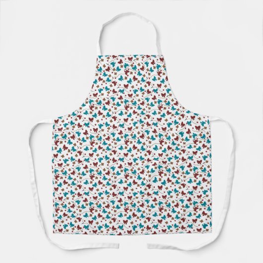 Buttonnen bogen, drijfveren All-Over Print Apron Schort (Voorkant)